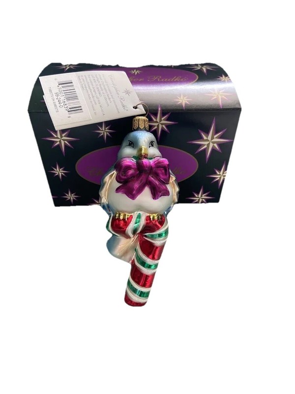 Tweets On Sweets Christmas Ornament Christopher Radko 1999 BLUEBIRD Box Inc  5"