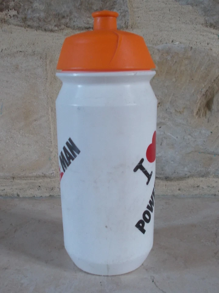 POWERMAN Tacx bicicletas botella de agua bicicleta de carretera equipo ciclismo maratón blanco naranja Foto 4 de 4