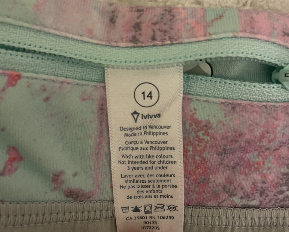 Pantalones Cortos Ivivva by Lululemon Speed Up Niñas Forrados Gris Talla 14 Foto 4 de 4