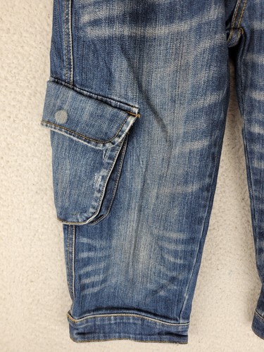 Only Jeans Womens 29 Blue Denim Studded Utility Cargo Pockets Low Rise Y2k 90s - Picture 5 of 24