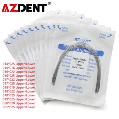 AZDENT Dental Orthodontic Super Elastic Niti Arch Wire Rectangular Ovoid Form