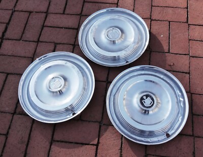 3 1961 MERCURY METEOR, MONTEREY COLONY PARK 14'' WHEEL COVERS HUBCAPS