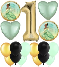 Disney Princess Tiana 1st Birthday Balloons Decorations Princess and The Frog