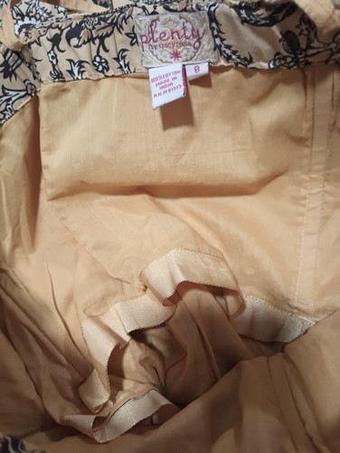 PLENTY TRACY REESE Cotton Gold Strapless Boned Bubble Hem Dress 8 - Picture 7 of 8