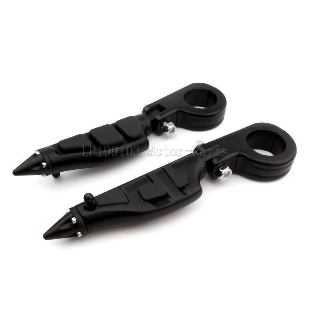 1.5" Engine Guard Crash Bar Highway Foot Pegs Pedals Clamps For Harley