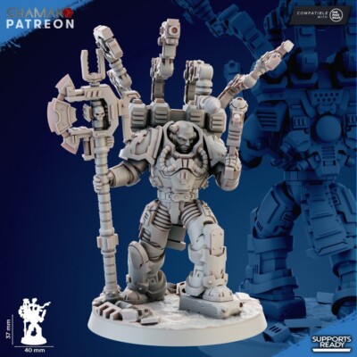1x Siderum Knights Technomancer Ghamak für Primaris Techmarine Space Marines