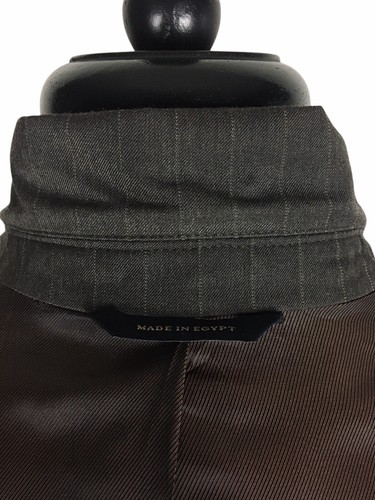 Banana Republic Men 44L Brown Striped Polyester Blend Two Piece Suit Pants 35x32 - Picture 8 of 19