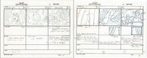 2 Tales From The Cryptkeeper Hand-Drawn Storyboards Nelvana 1993 Pgs 27-28