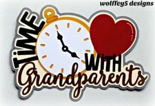  CRAFTECAFE GRANDPARENT TITLE  premade paper piecing scrapbook diecut piece page