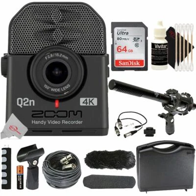Zoom Q2n-4K Ultra High Definition Handy Video Recorder + Shotgun Microphone Kit