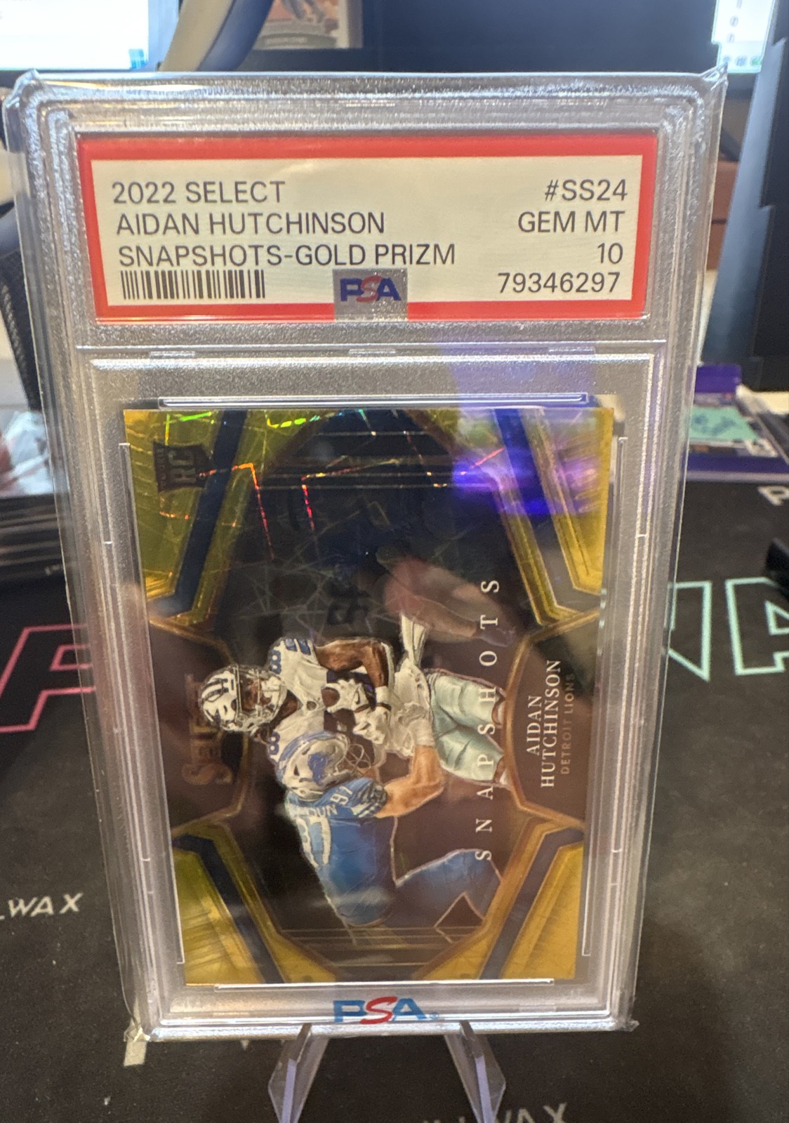 Aidan Hutchinson Panini Select Snapshots #SS24 Gold Prizm