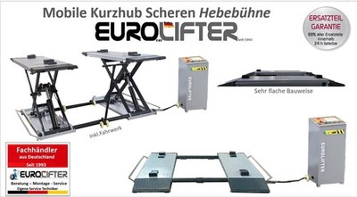 Eurolifter Reifendienst Mobile Scherenhebebühne Kurzhub Bühne Hebebühne 3000kg !