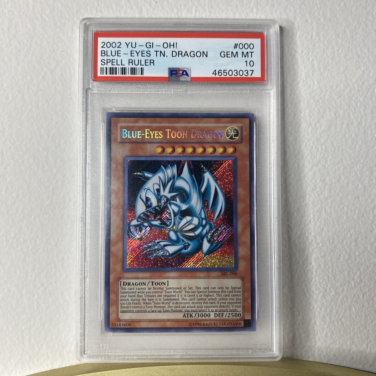 LO POP 2002 Yu-Gi-Oh Blue Eyes Toon Dragon SRL-000 LIGHT BLEED