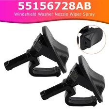 2pcs Windshield Washer Nozzle Wiper Spray 55156728AB for Jeep Wrangler JK 02-12