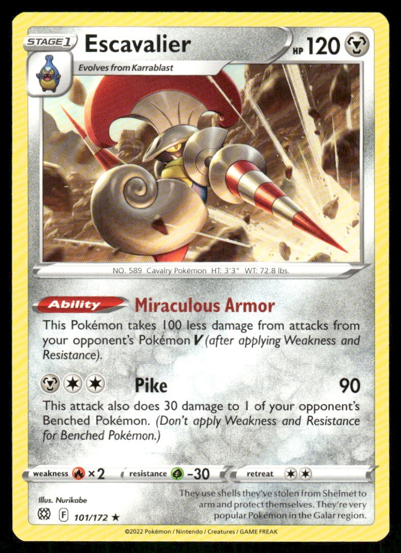 Escavalier 101/172 - Brilliant Stars - Rare NM