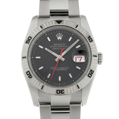 ROLEX Datejust 36 Turn-O-Graph 116264 Black Men's Used Watch #51212
