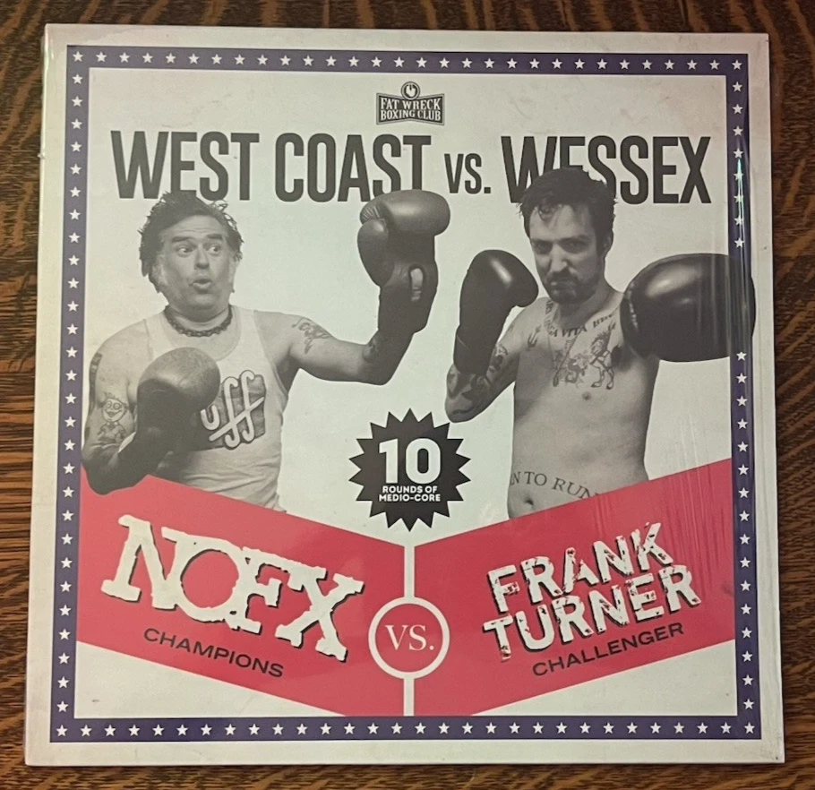 12" LP~ COLORED VINYL~ 2020~WEST COAST VS. WESSEX~NOFX VS FRANK TURNER~FAT WRECK — 第 3/4 张图片