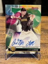 2020 Bowman's Best of Green Refractor /99 Justin Lange #B20-JLA Auto
