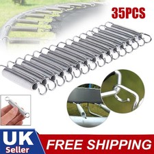 Set of 35 Trampoline Replacement Springs, Heavy-Duty Galvanised 5.5" 14cm Silver