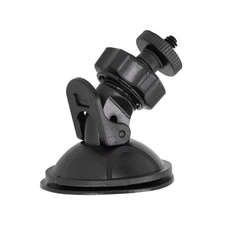 Black Car Camera Suction Cup Mount 1/4in Screw Windshield Holder Adapter