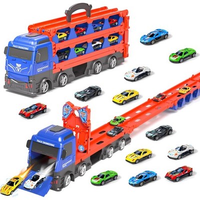 Doloowee Transport Truck Spielzeug ab 3 Jahren,Tragbare Transport LKW Spielze...