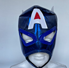 Máscara estilo Capitán América, máscara estilo luchador, máscara estilo Capitán América