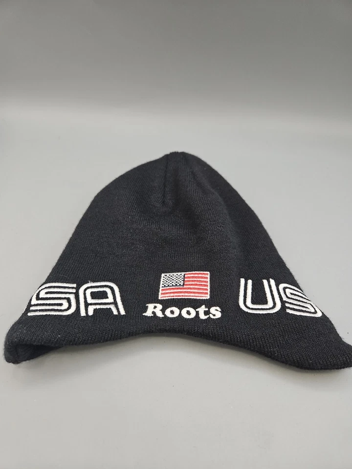 Gorro Torino parche negro de los Juegos Olímpicos de Invierno de Estados Unidos Roots 2006 talla L/XL Foto 3 de 4