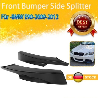 Front Spoiler Ecken Flaps Splitter Schwarz für BMW 3er E90 E91 M Sport LCI 09-12