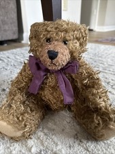 First  Main Brown Teddy Bear w/ Purple Ribbon