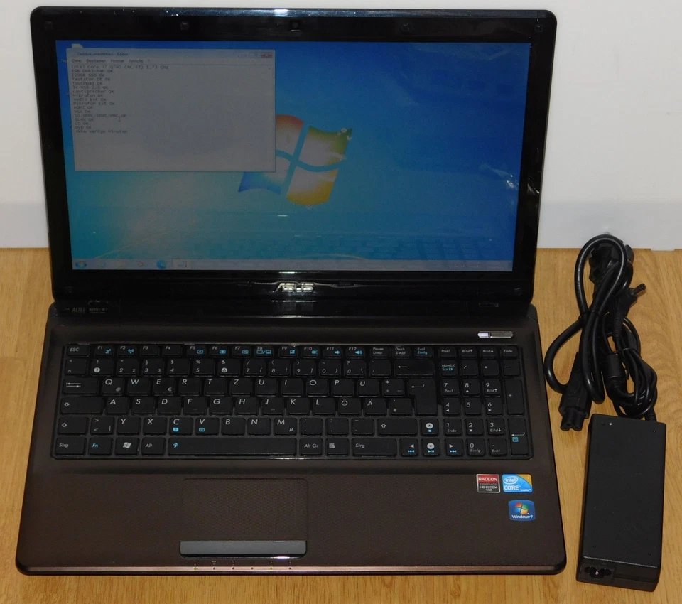 15,6" Laptop Notebook ASUS PRO5IJ PRO5IJT i7-Q740 SSD 120GB 4GB Windows 7 HDMI - Bild 3 von 4