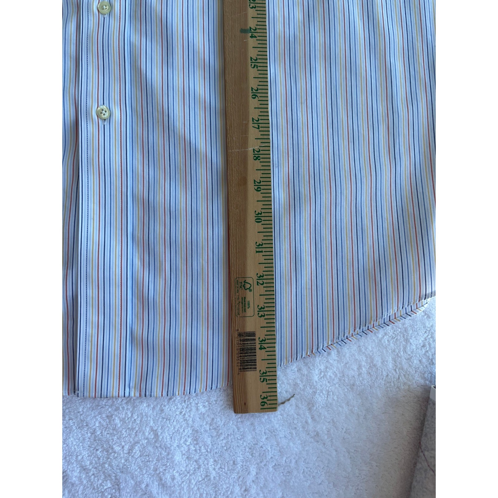 Brooks Brothers Mens 18.5 34 Regular Fit Non-Iron Supima Cotton Striped Shirt thumbnail 9
