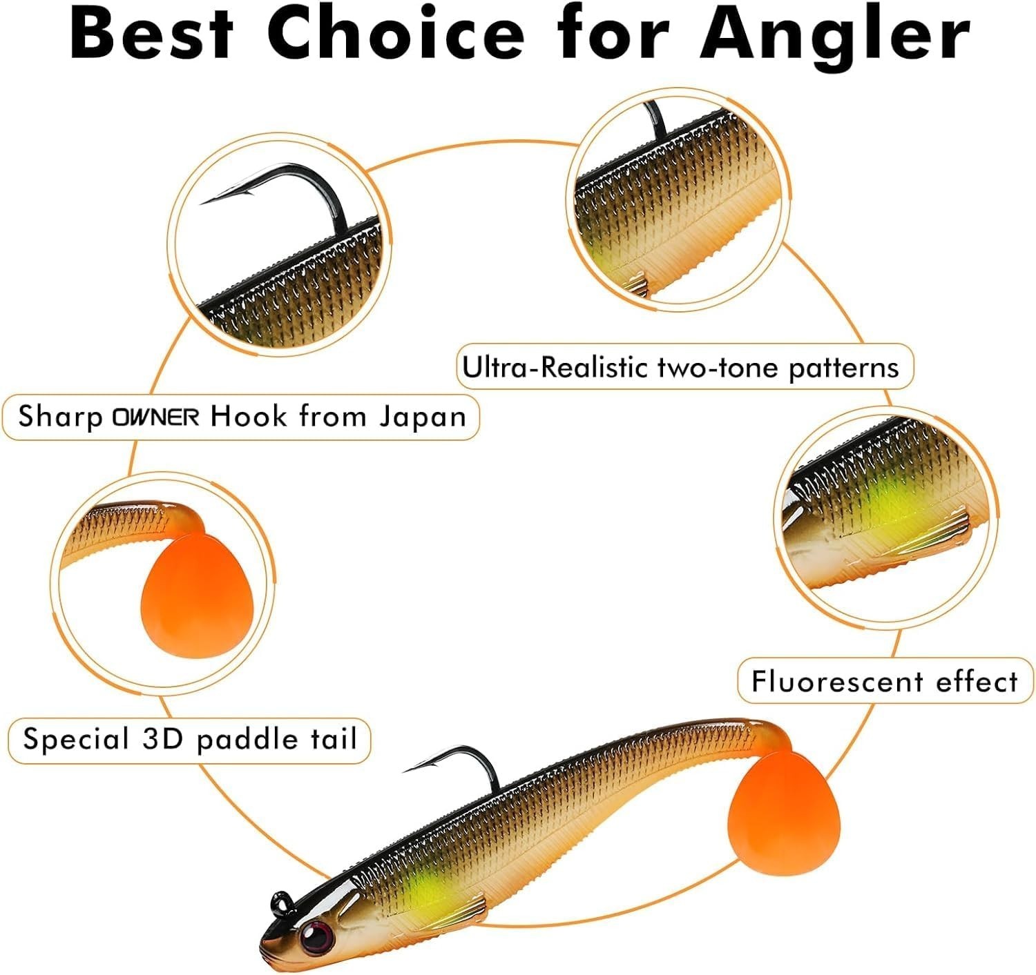Ultra-Realistic 3.5'' Soft Swimbaits - Ideal for Crappie, Walleye & Pike Fishing - Image 5