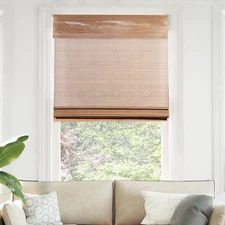 Bamboo Roman Shades - Smart Choice Eco-Friendly Light Filtering Blinds for Windo
