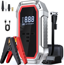 5000A Jump Starter with Air Compressor 160PSI Portable12V Battery Jumper Box LED