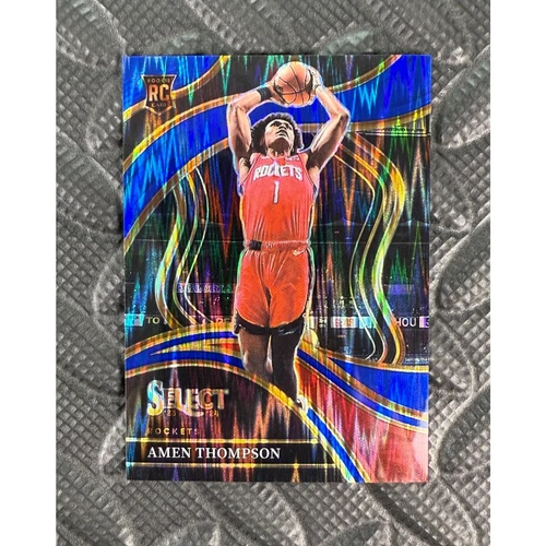 2023 Panini Select Courtside Blue Flash Prizm /99 Amen Thompson #274 Rookie RC