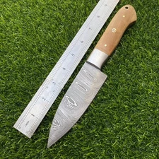 9'' Handmade Damascus Steak Knife - Premium Dining Table Cutlery Sharp Blade