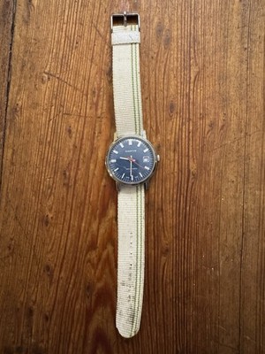 Vintage Diantus Antimagnetic Swiss Made Blue Dial  Men s Wristwatch  - #2292
