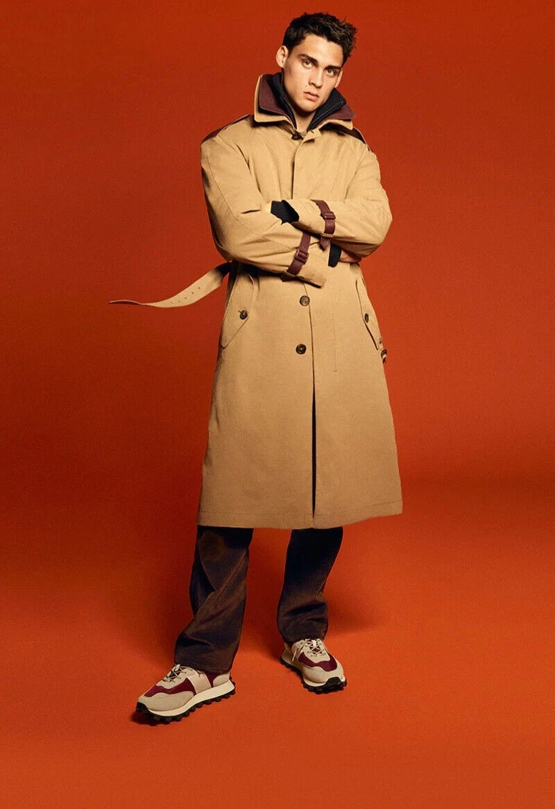 Authentic Tods Mens Trench Coat with Leather Inserts Beige 52 IT 42 UK XL £2,895 image 10