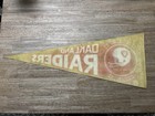 VTG Oakland Raiders Super Bowl XI Champions 1977 2 Bar Helmet NFL Pennant Flag — photo 2