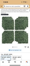 12PCS Artificial Grass Wall Panels 10"x10" Boxwood Greenery Backdrop for Party