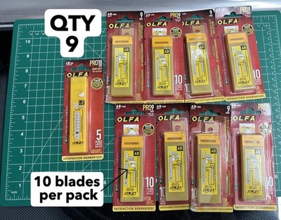 9-pack lot 10/PC AB-10B OLFA Precision Snap-Off Blade for Utility Knife Pro 9mm