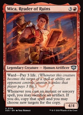 MICA, READER OF RUINS x4 mtg NM-M Secrets of Strixhaven 4 Unc