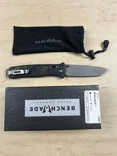 Benchmade Bailout 537GY - Black Grivory - Gray Cerakote Tanto 3V