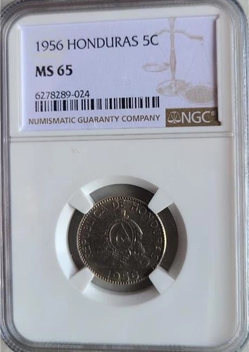 Honduras 5 Centavos 1956 NGC MS 65