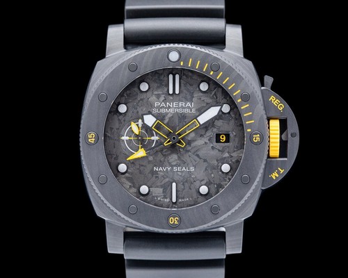 Panerai Submersible GMT Carbotech "Navy Seals" Forged Carbon Dial