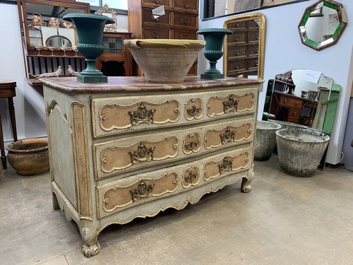 Rare 18th Century Original Paint South French Antique Commode Chest of Drawers - Picture 11 of 16