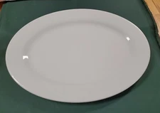 Whiteware (Smooth) by The Cellar -Very  Large 18" X 13" Oval Serving Platter