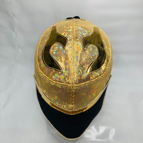 Tinieblas Semi Professional Grade Handmade Lucha Libre Costume Mask Gold Colors - Picture 4 of 6