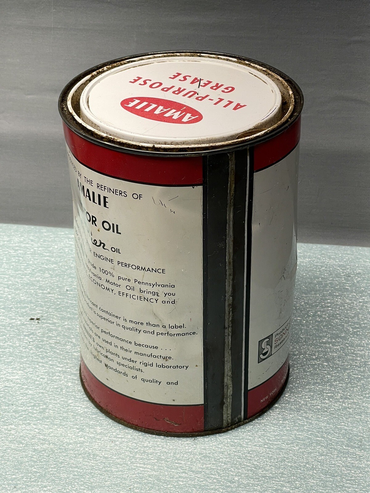 Vintage Amalie All Purpose 5 Pound Oil Grease Can Good Condition eBay