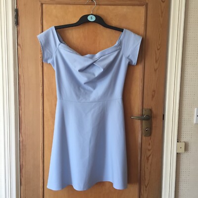 Light Blue Bardot Dress Size Medium | eBay